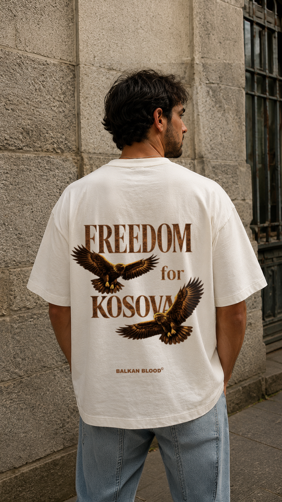 Freedom for Kosovo Oversized Shirt