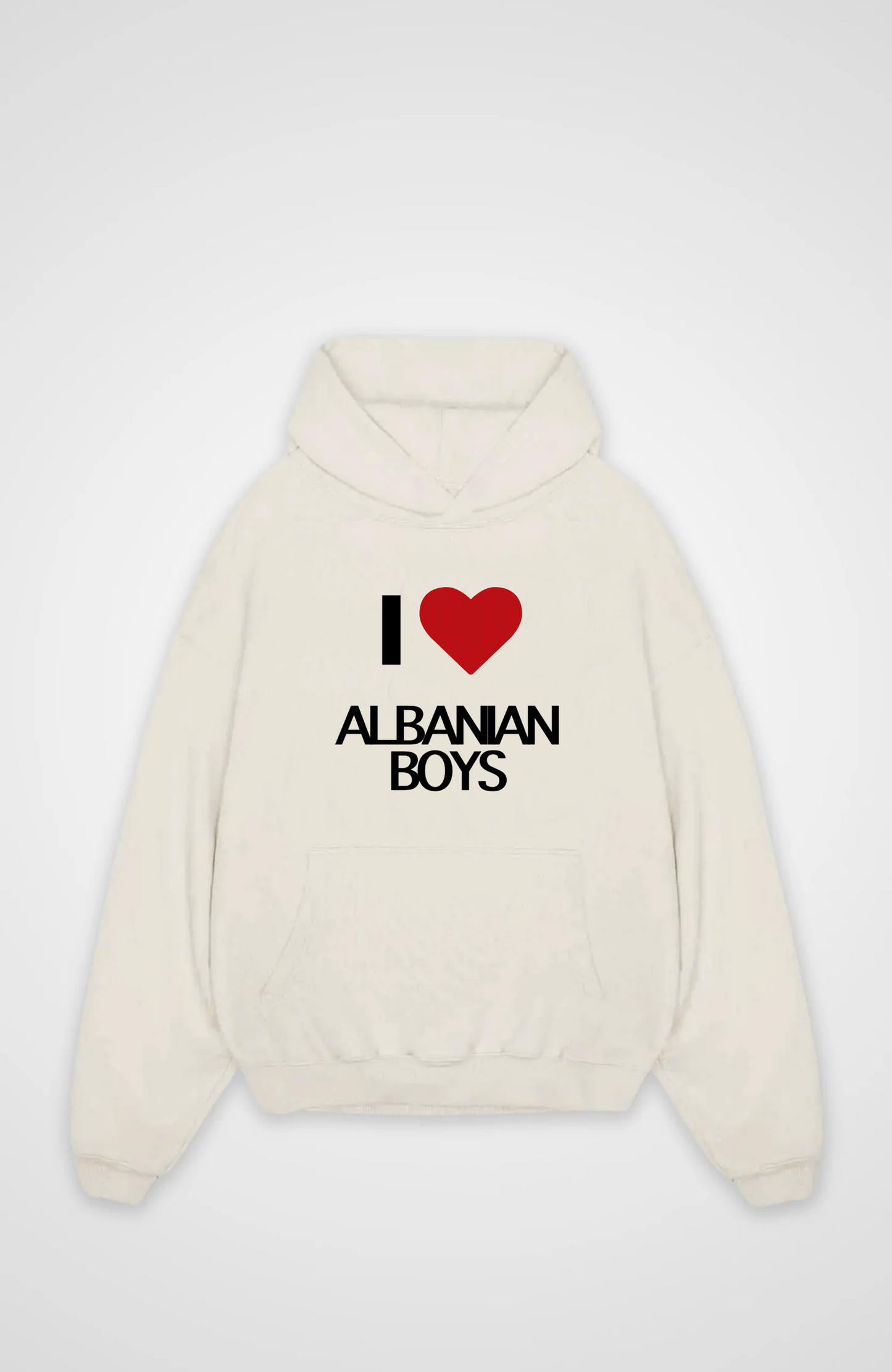I love Albanian Boys Oversized Hoodie