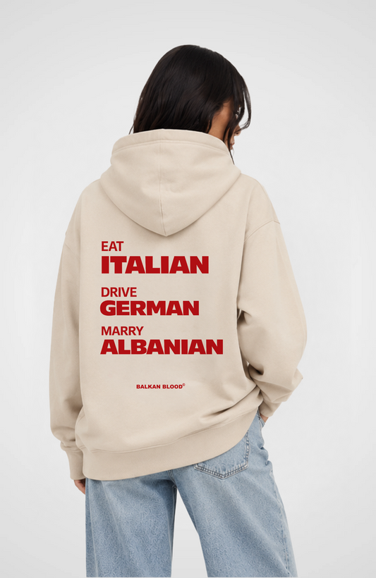 Eat drive marry Oversized Hoodie