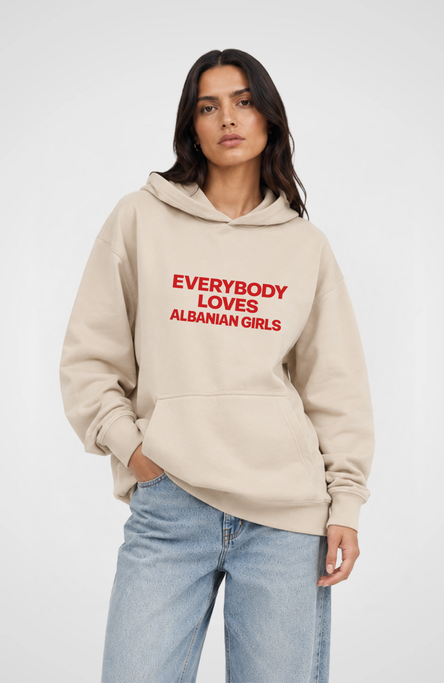 Everybody loves Albanian Girls Oversized Hoodie