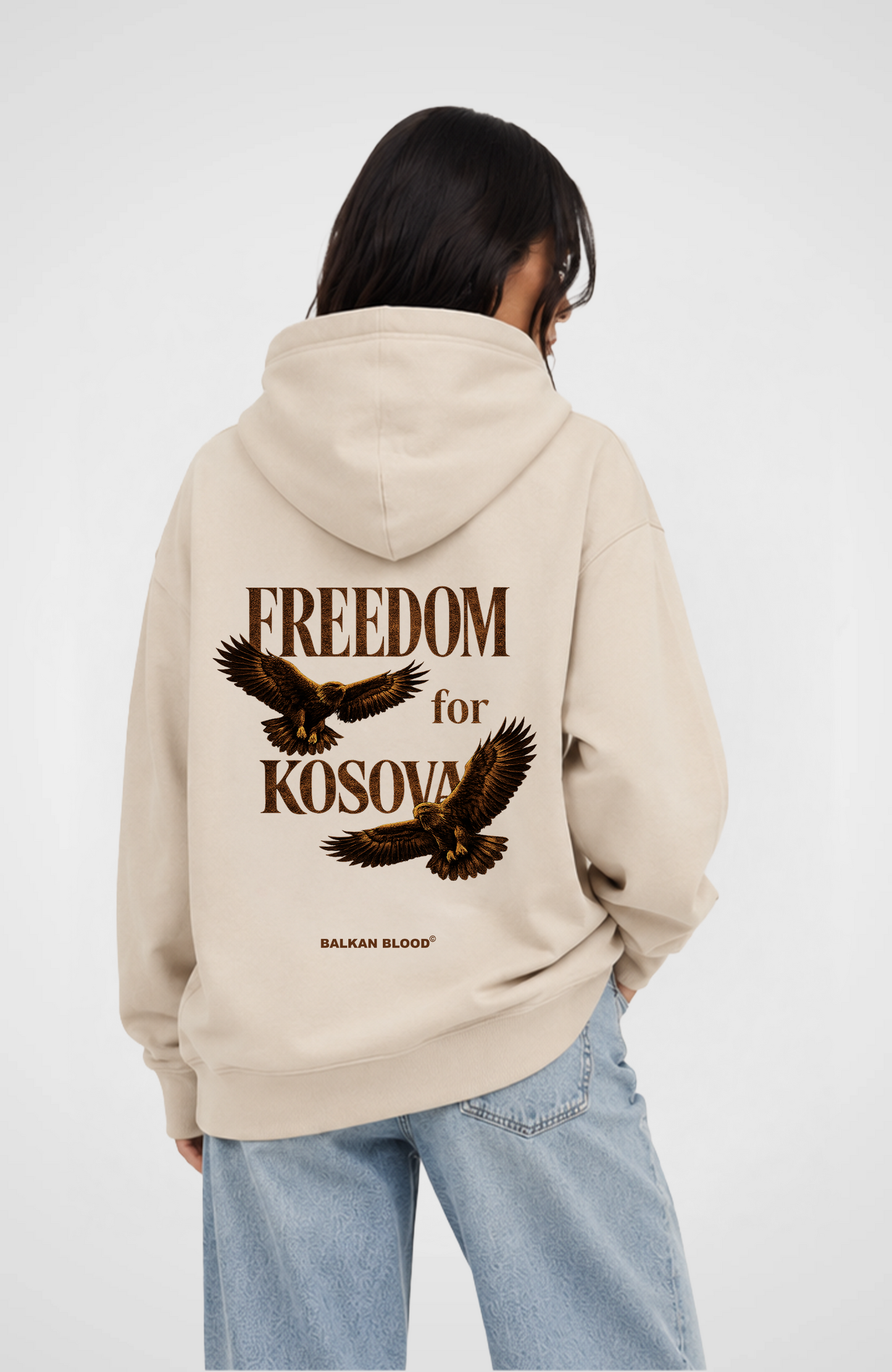 Freedom for Kosova Oversized Hoodie