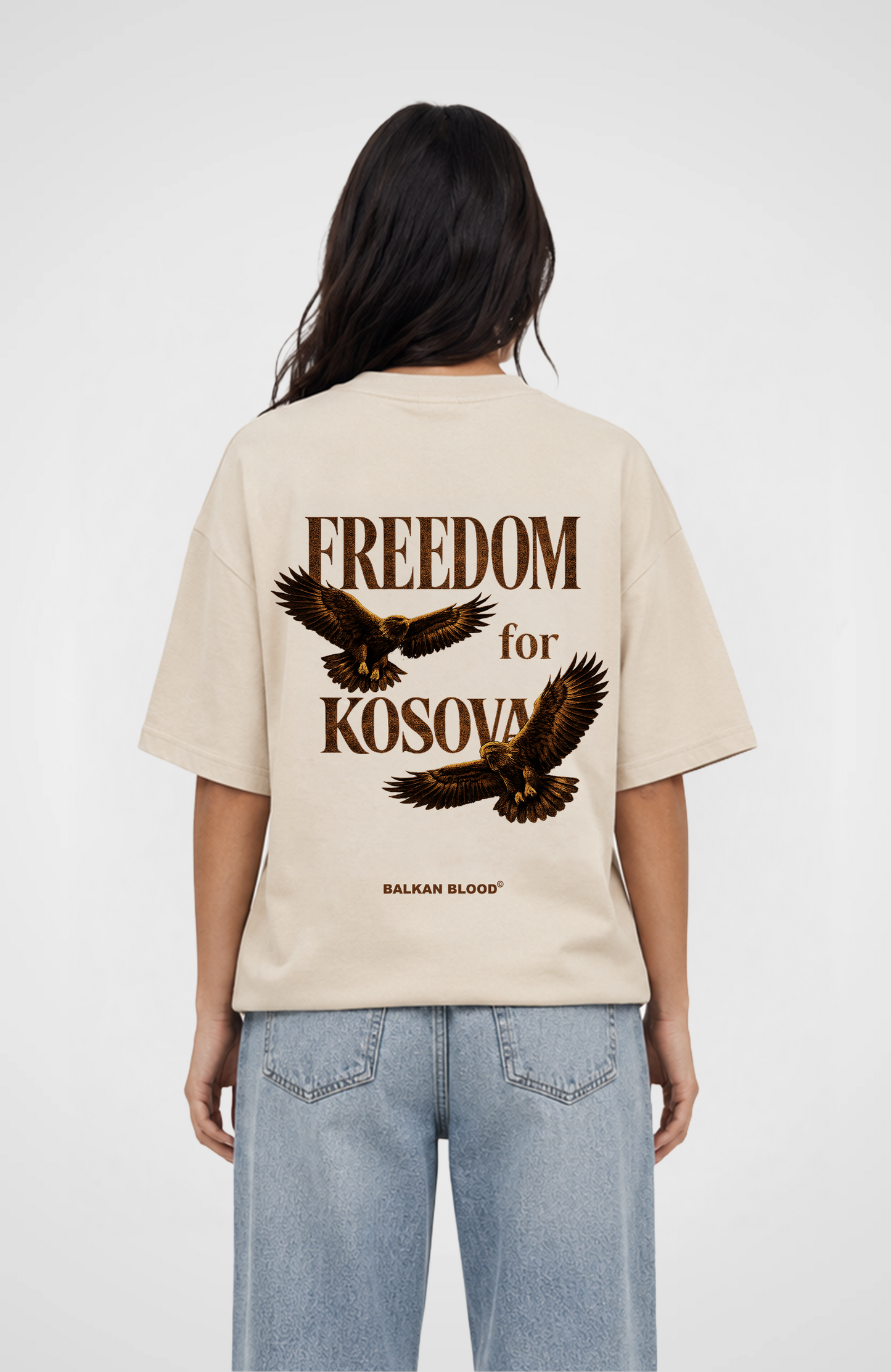 Freedom for Kosovo Oversized T-Shirt