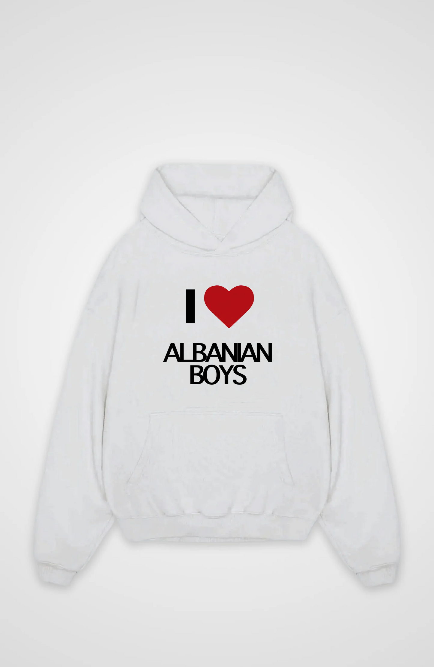 I love Albanian Boys Oversized Hoodie