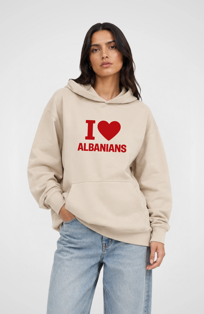 I love Albanians Oversized Hoodie