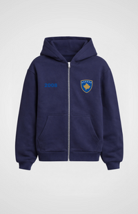 Kosova Oversized Zip Hoodie Navy
