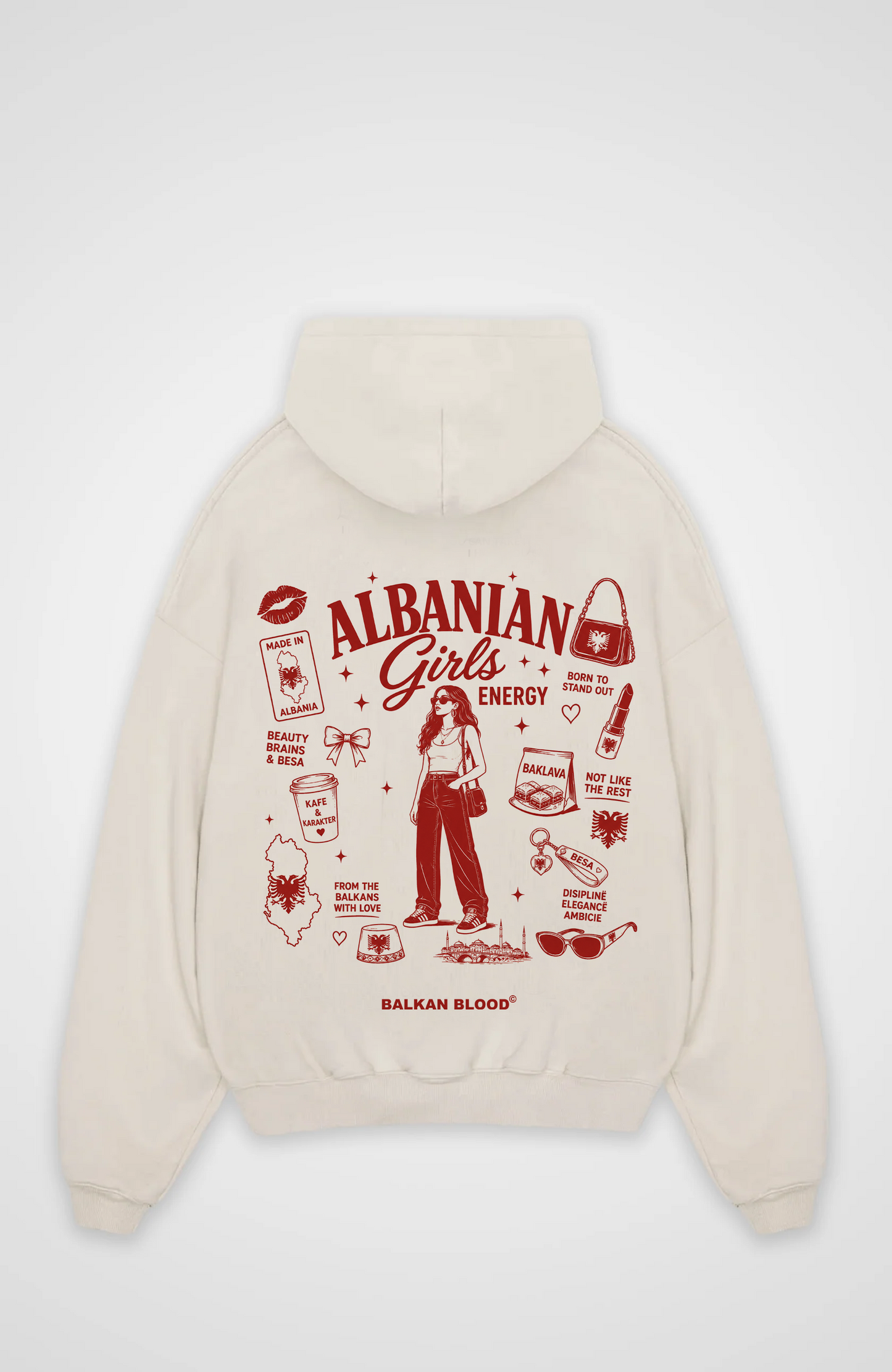 Albanian Girls Energy Oversized Hoodie